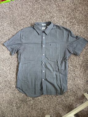 Volcom Men's Short-Sleeve Button-Down Shirt - Gray